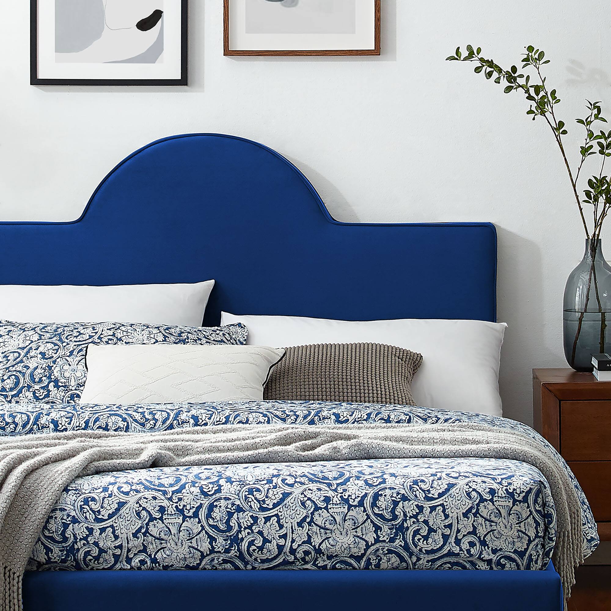 Alt View 5. Modway - Aviana Performance Velvet King Bed - Red.