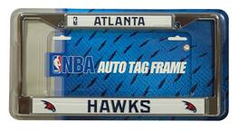 Rico Industries - Atlanta Hawks NBA Chrome Metal License Plate Frame - Multi