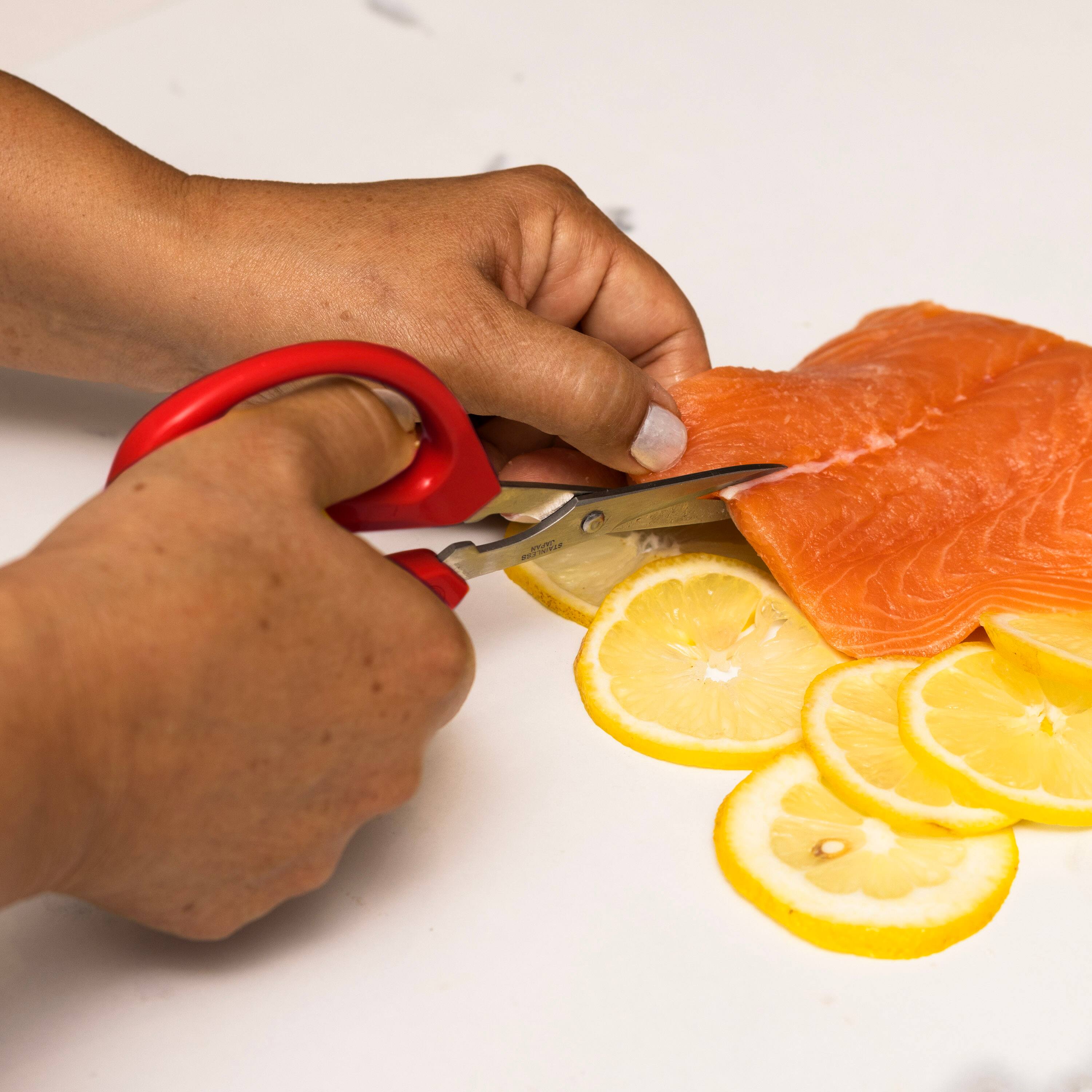 Alt View 6. Escali - Joyce Chen Original Unlimited Kitchen Scissors with Red Handles - Red.