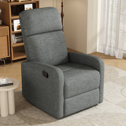 Front. TinyHomie - Modern Recliner Manual Recliner Home Theater Manual Recliner Chair with Adjustable Backrest - white.