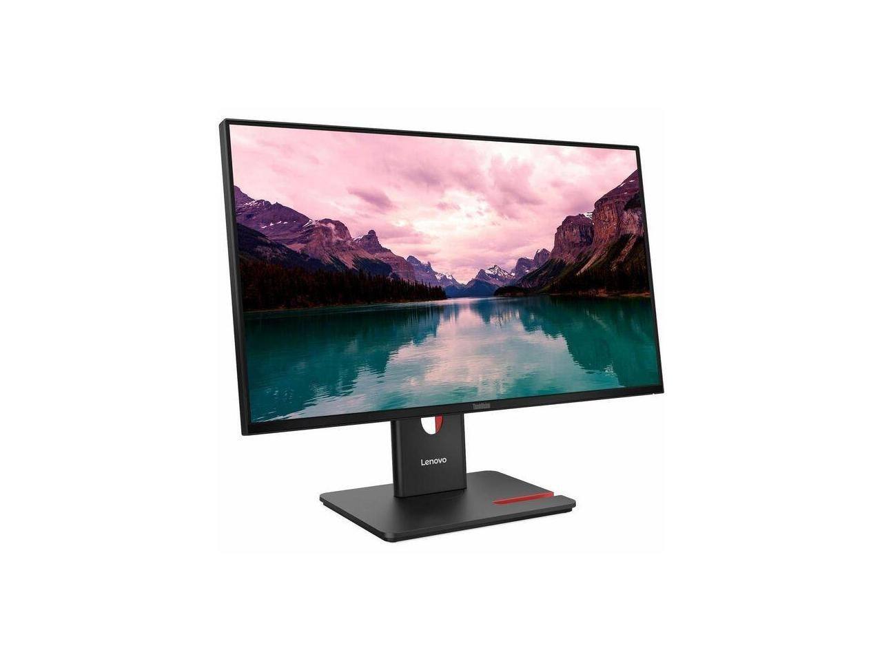 Angle. Lenovo - Lenovo ThinkVision T24-40 24" Full HD IPS Monitor - 1920x1080 - 4ms - USB-C, HDMI, VGA, DP, USB Hub - black.