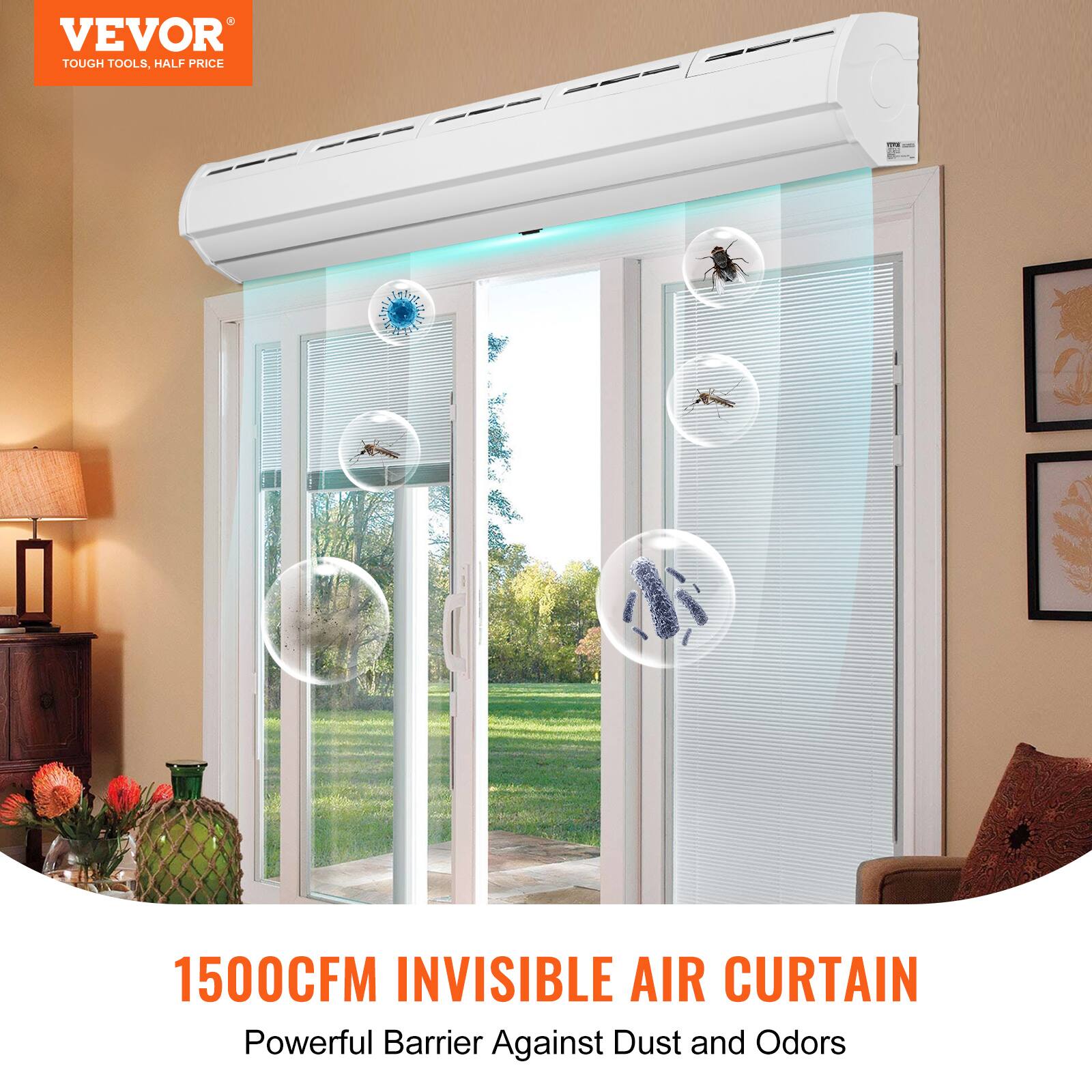 VEVOR TOUGH TOOLS, HALF PRICE

1500CFM INVISIBLE AIR CURTAIN
Powerful Barrier Against Dust and Odors