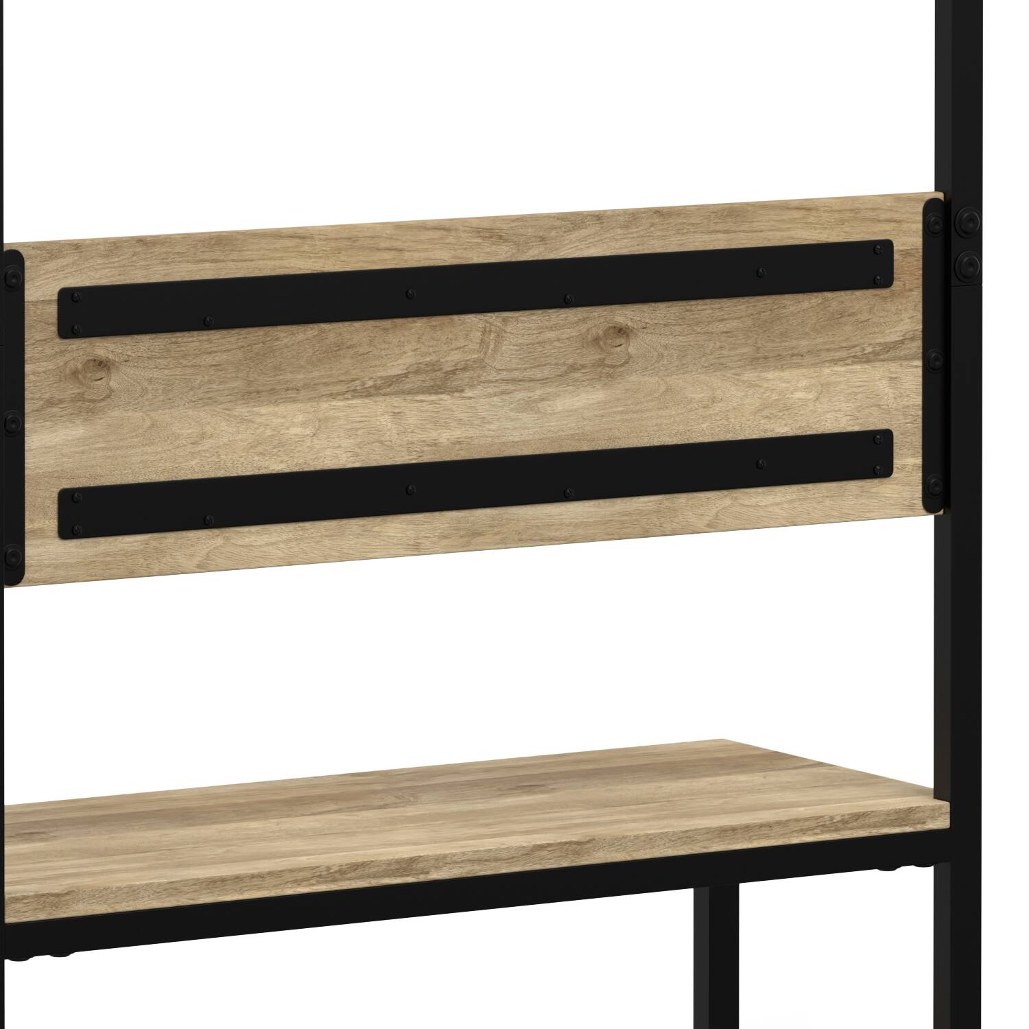 Alt View 7. Simpli Home - Westmont SOLID MANGO WOOD 40 inch Wide Industrial Entryway Hall Tree Bench in Natural - Natural.