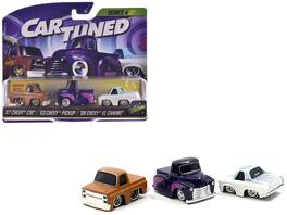 Car Tuned - "Kustoms" Series 4 Chevrolet Triple Pack Set of 3 Cars Diecast Model Cars by CarTuned - Multi
