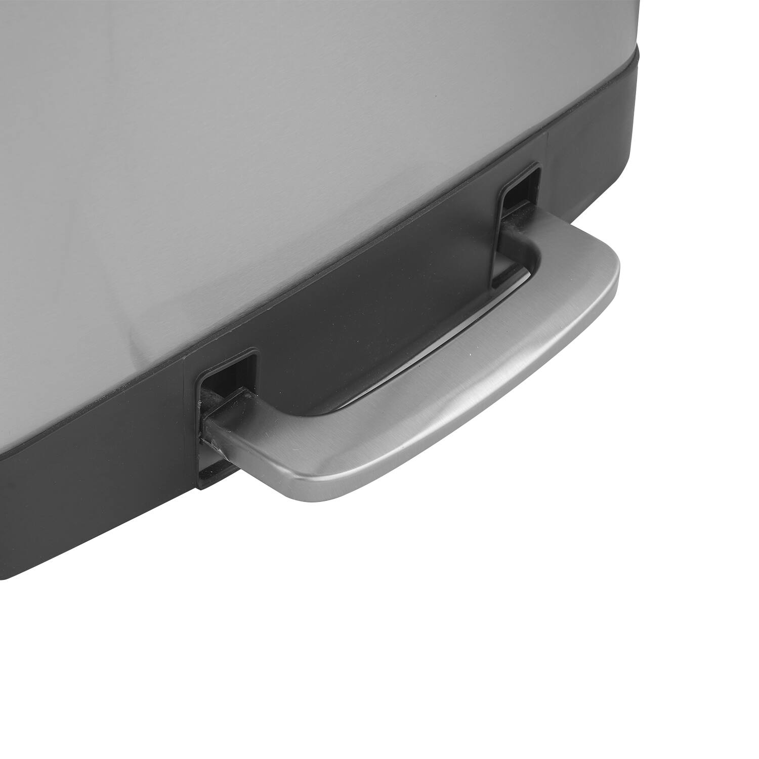 Alt View 1. Innovaze - 13 Gal./50 Liter Stainless Steel Rectangular Step-on Trash Can for Kitchen - Sliver.