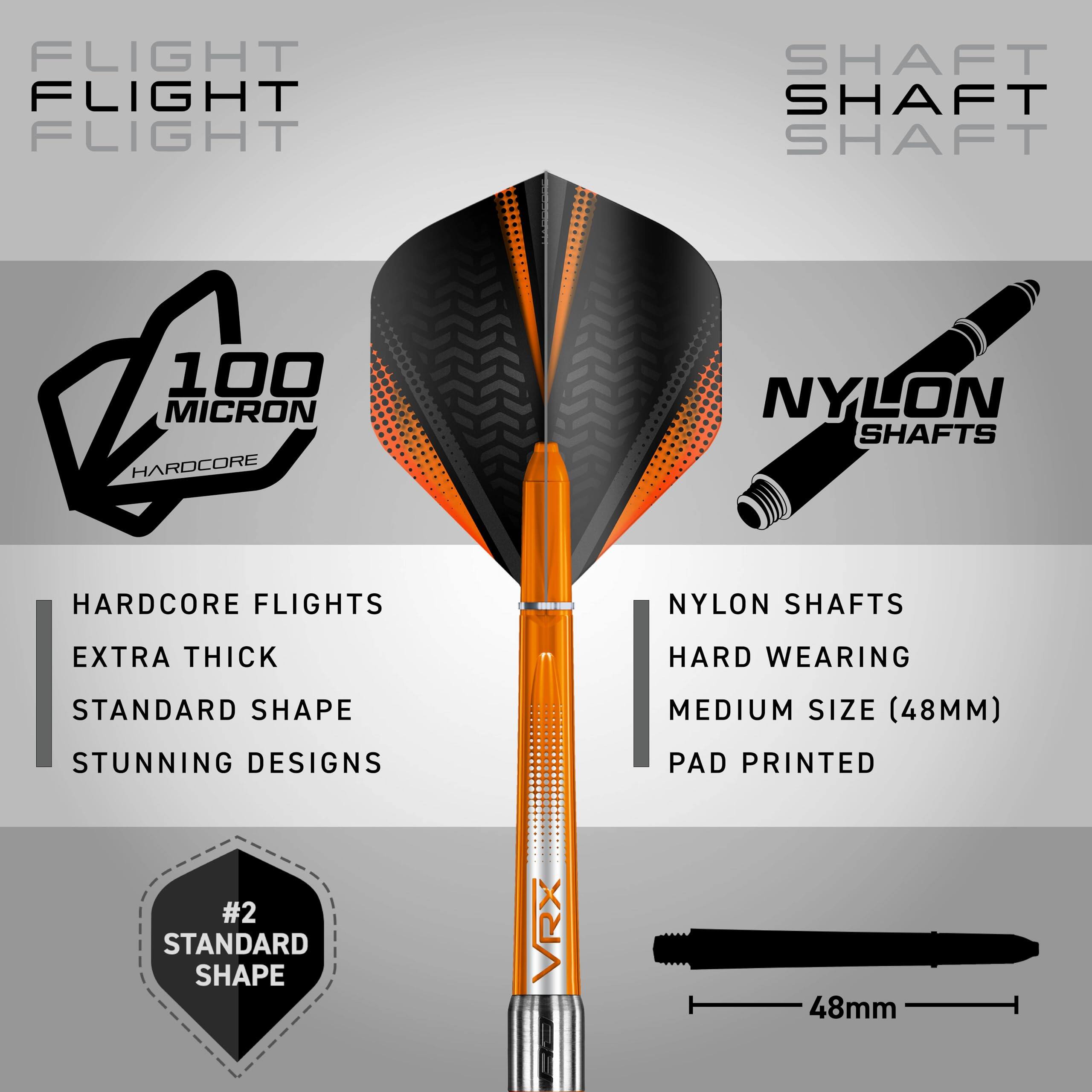 - FLIGHT FLIGHT FLIGHT
- SHAFT SHAFT SHAFT
- 100 MICRON HARDCORE
- NYLON SHAFTS
- HARDCORE FLIGHTS
- EXTRA THICK
- STANDARD SHAPE
- STUNNING DESIGNS
- PAD PRINTED
- NYLON SHAFTS
- HARD WEARING
- MEDIUM SIZE (48MM)
- PAD PRINTED
- #2 STANDARD SHAPE
- 48mm