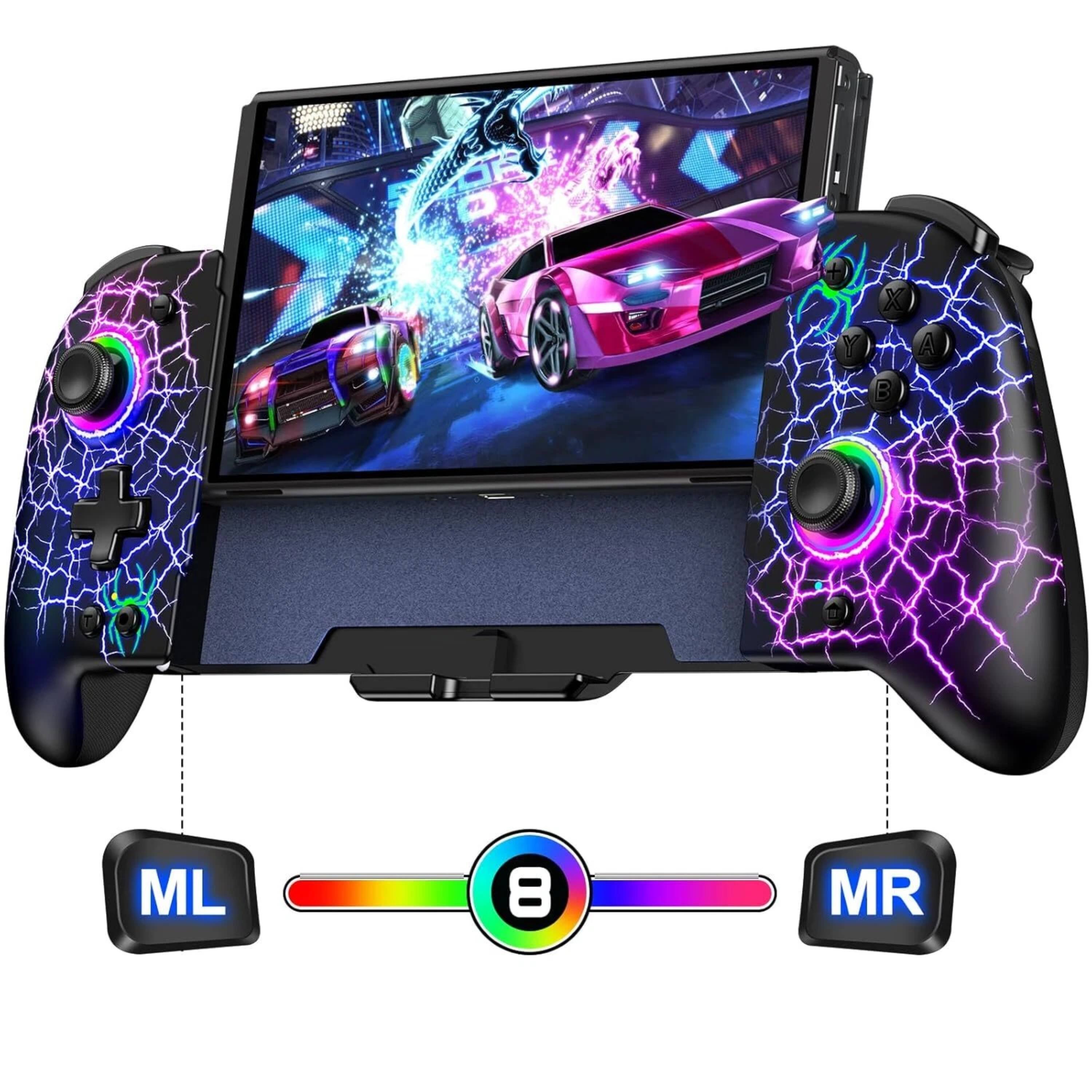 Front. Kitcheniva - Wireless Switch Controller for Nintendo Switch/OLED,Hall Effect One-Piece Joypad - Black.