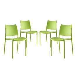 Hipster Dining Side Chair Set of 4 by Modway - Green