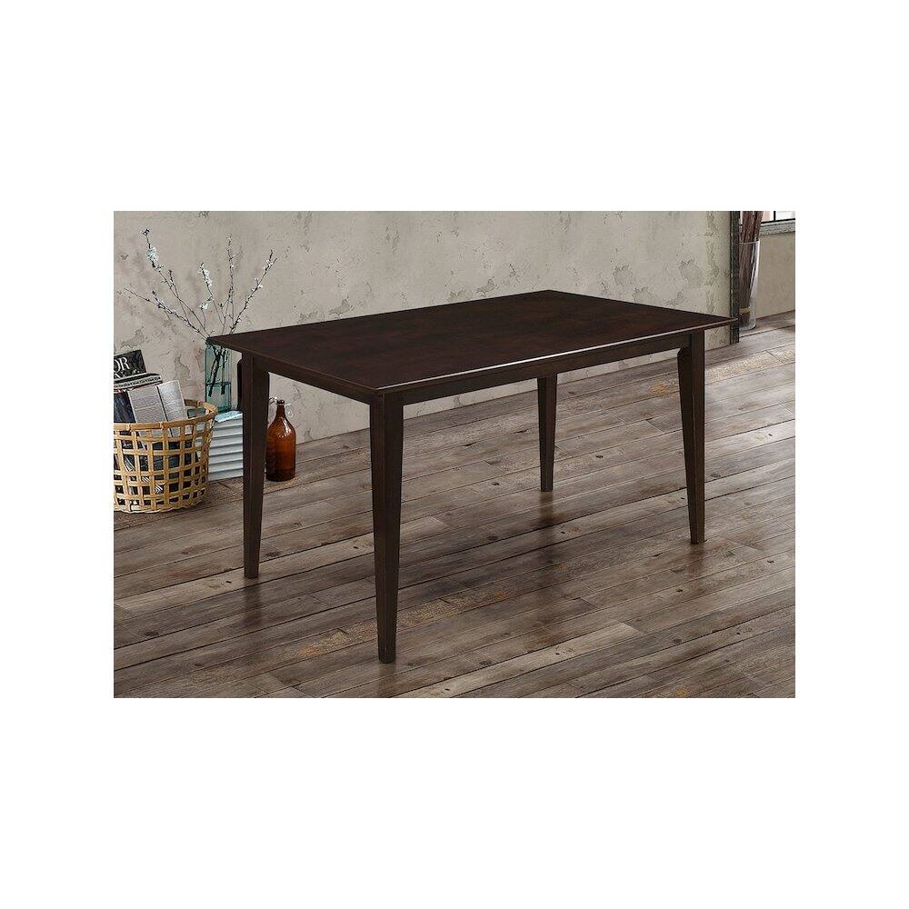 Alt View 4. Coaster Co. of America - Gabriel Rectangular 59-inch Wood Dining Table Cappuccino - Brown.