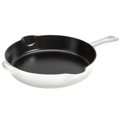 Front. Staub - Staub Cast Iron 11-inch Traditional Skillet - White Truffle - White Truffle.