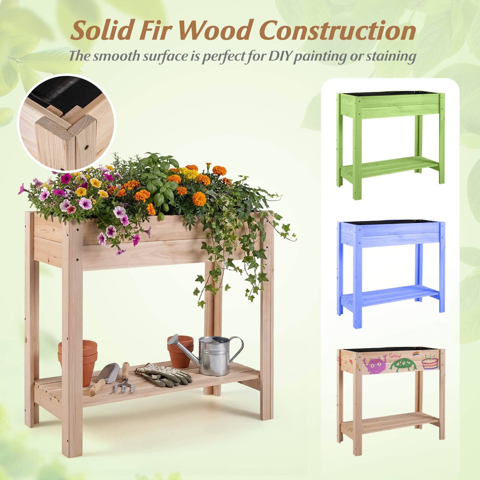 Solid Fir Wood Construction  
The smooth surface is perfect for DIY painting or staining