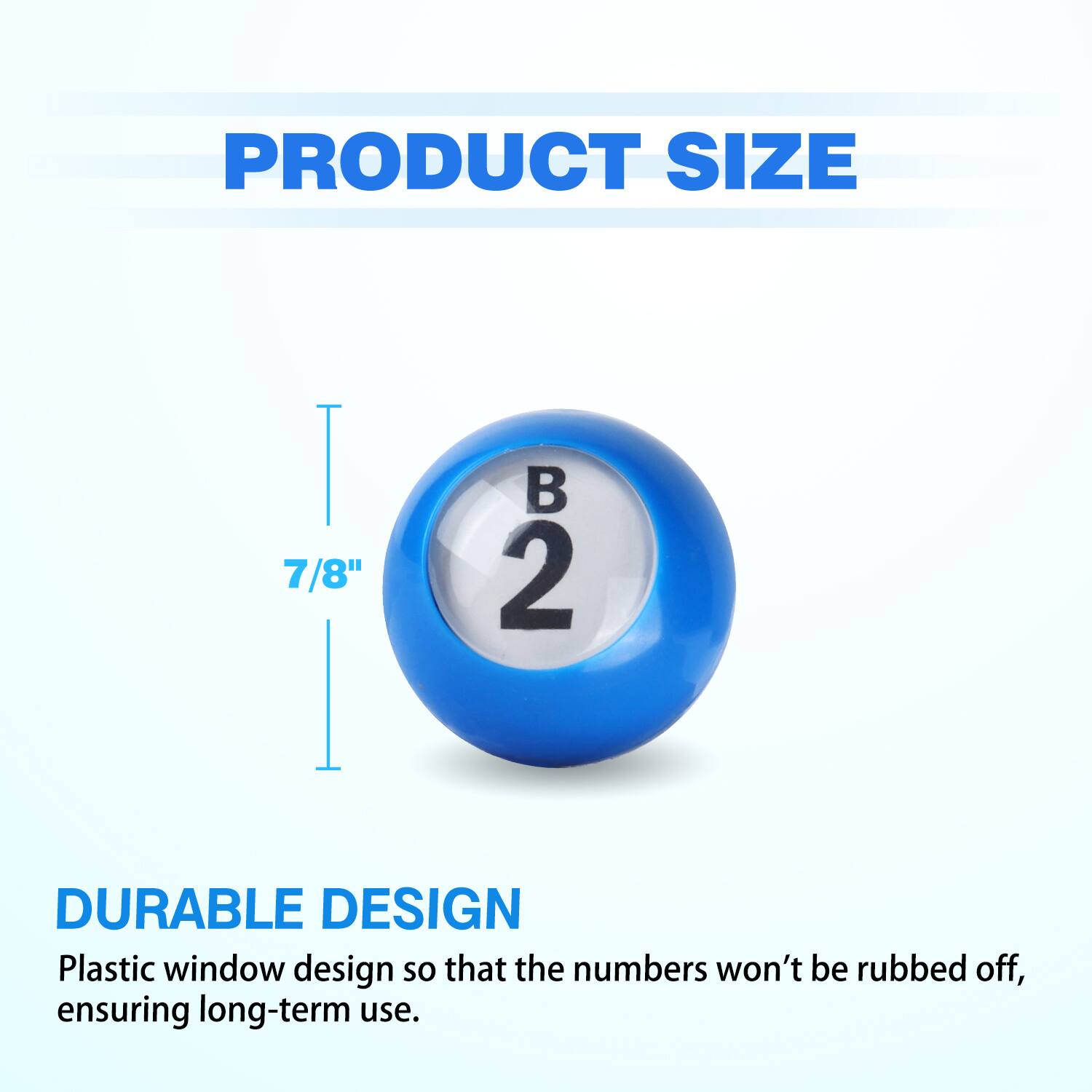 PRODUCT SIZE

DURABLE DESIGN
Plastic window design so that the numbers won't be rubbed off, ensuring long-term use.