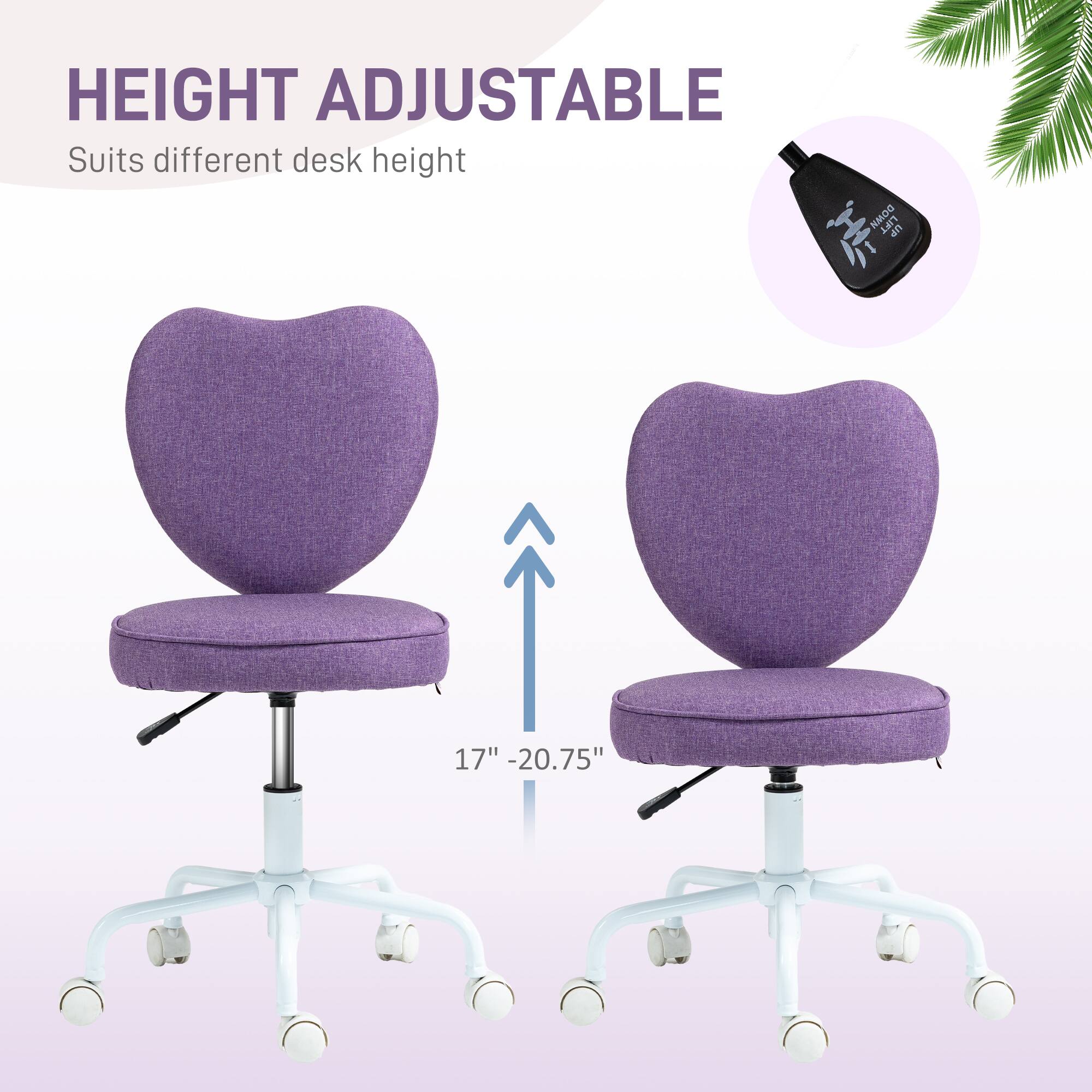 HEIGHT ADJUSTABLE Suits different desk height UP 17" -20.75"
