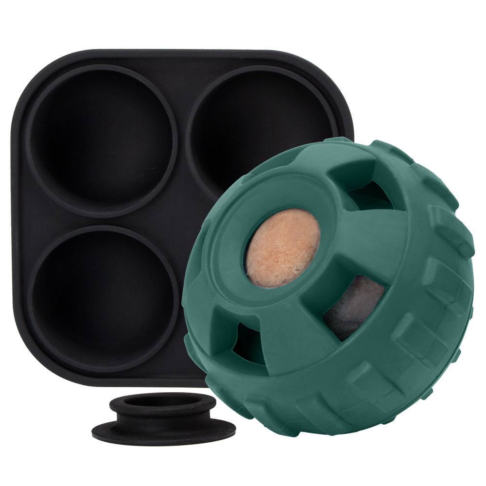 Front. PAIHOME - Interactive Pet Dog Chew Ball Toy, BPA-Free Natural Rubber, Durable Pet Toy for Aggressive Chewers - Green.