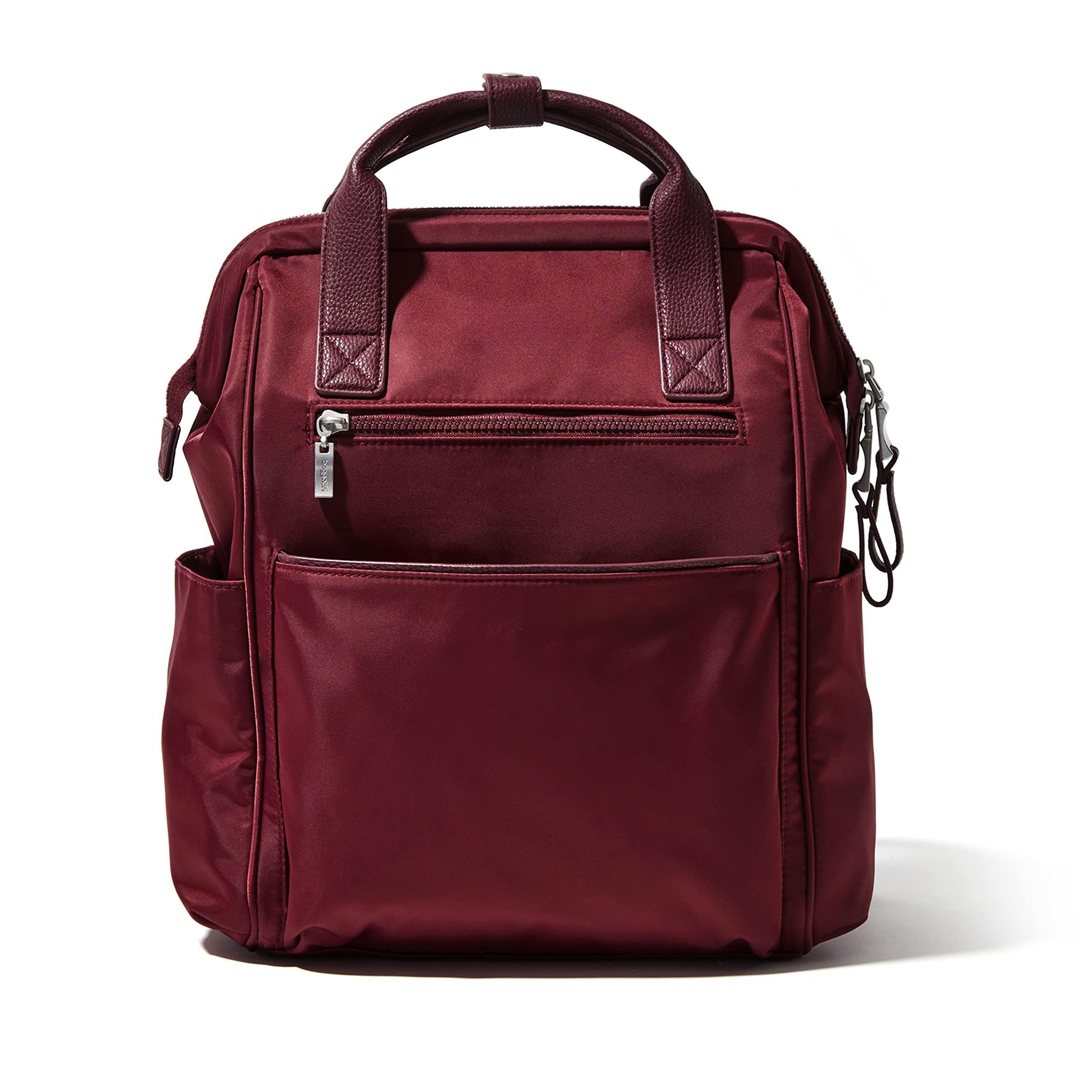 Cozy Serene - Soho Backpack - Travel Laptop For Women Lightweight Water-resistant Luggage Bag Black - Dark Cherry-One Size