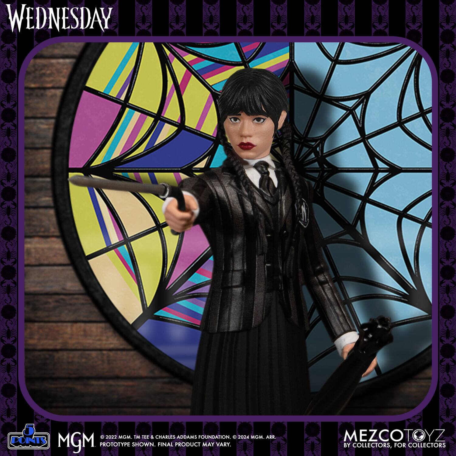 WEDNESDAY

© 2022 MGM, TM TEE & CHARLES ADDAMS FOUNDATION. © 2024 MGM. ARR.  
PROTOTYPE SHOWN. FINAL PRODUCT MAY VARY.

MEZCOTOYZ  
BY COLLECTORS, FOR COLLECTORS