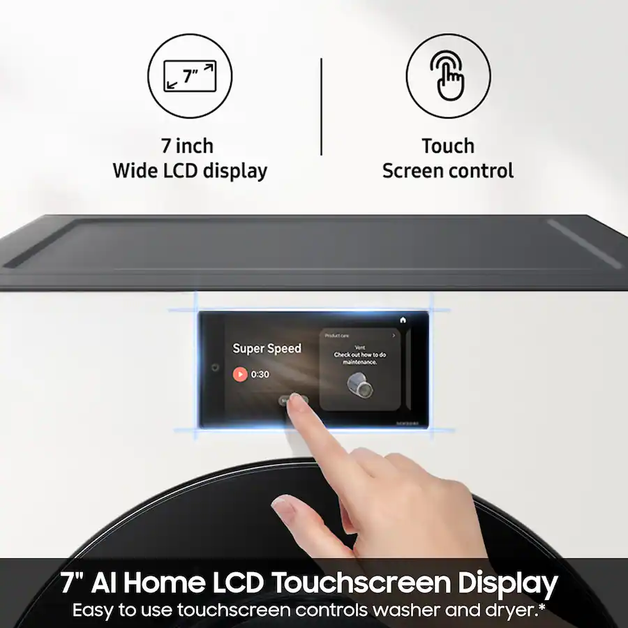 Samsung 7.6 cu. ft. Bespoke AI Ultra Capacity Front Load Electric Dryer ...