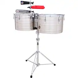 LP - Tito Puente 15-inch and 16-inch Thunder Timbales Set - Chrome