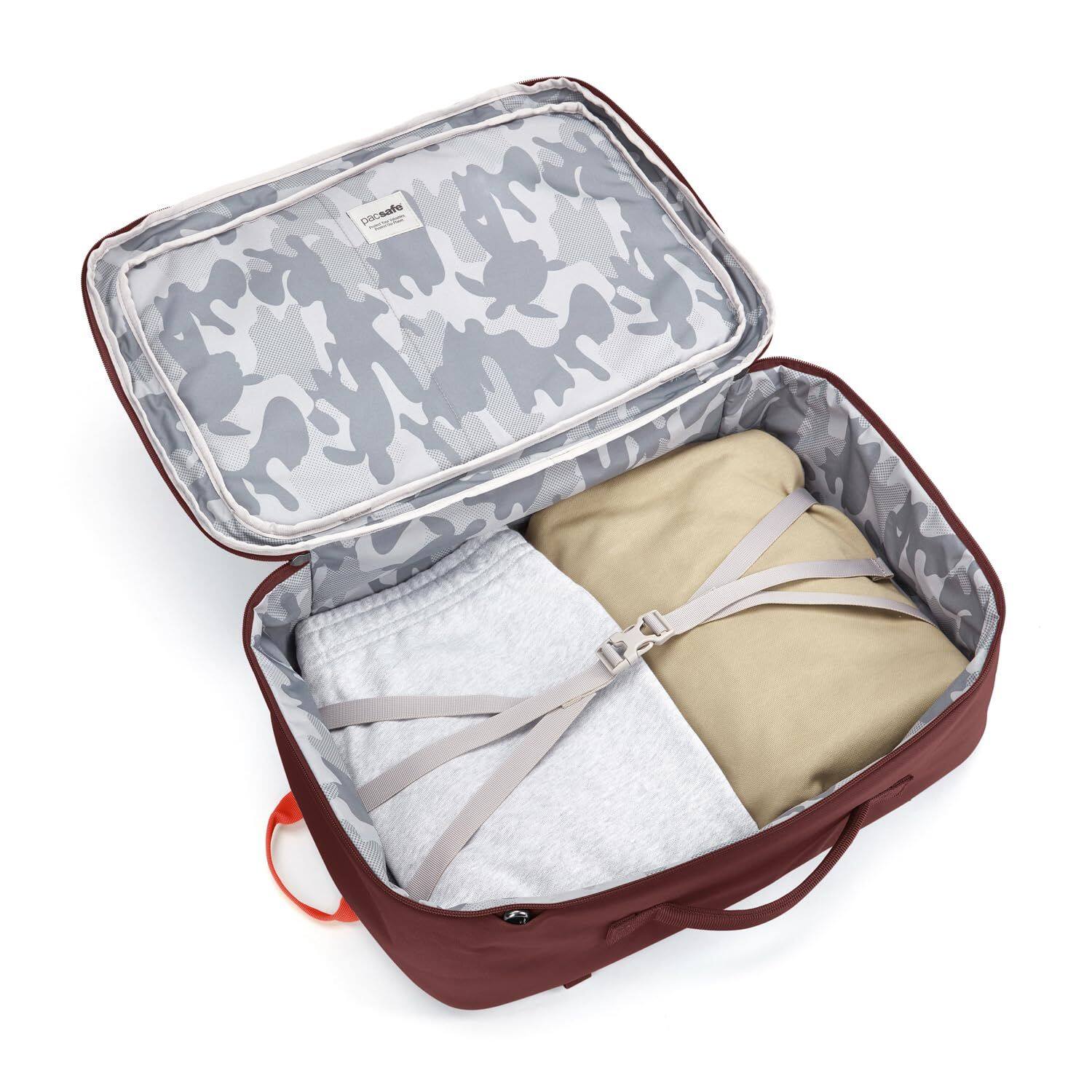 Alt View 2. Pacsafe - GO 34L Carry-on Backpack, Garnet Red - Garnet Red.