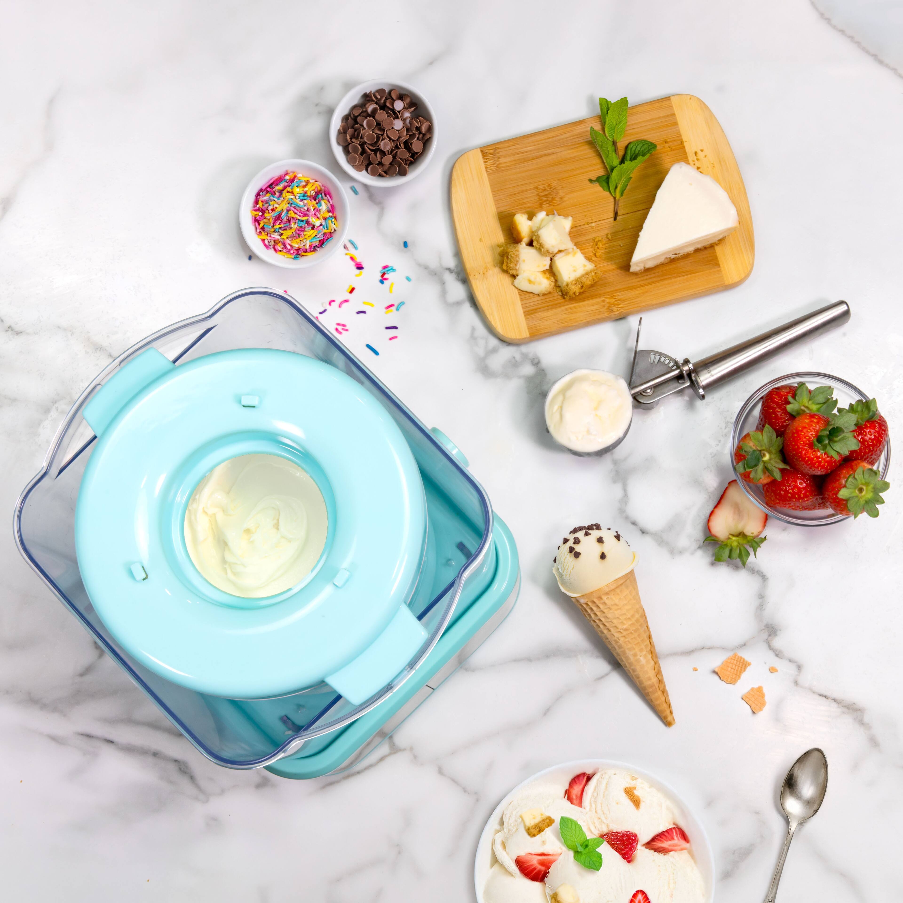 Alt View 1. Nostalgia - Electric 2-qt. Ice Cream Maker - Aqua.