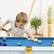 Angle. Costway - 47'' Folding Billiard Table Pool Game Table for Kids w/ Cues & Chalk & Brush Blue - Blue.