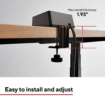 Max install thickness: 1.93"  
Easy to install and adjust