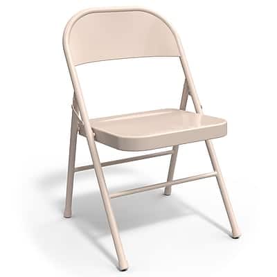 Staples - Staples® Metal Office Stacking & Folding Chair, 4/Pack (51503) - Taupe