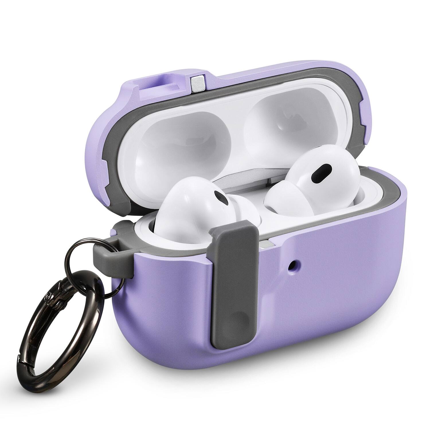 Left. Vena - For Apple Airpods Pro 2 Case Cover with Magsafe, Dual Layer Airpods Pro 2 Case 2nd Generation Auto Open Lock Purple - Purple.