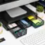 Alt View 15. Mind Reader - Monitor Stand, Ventilated Laptop Riser, Desktop Organizer, Storage, Metal Mesh, 13.25"L x 12.5"W x 3"H - Black.