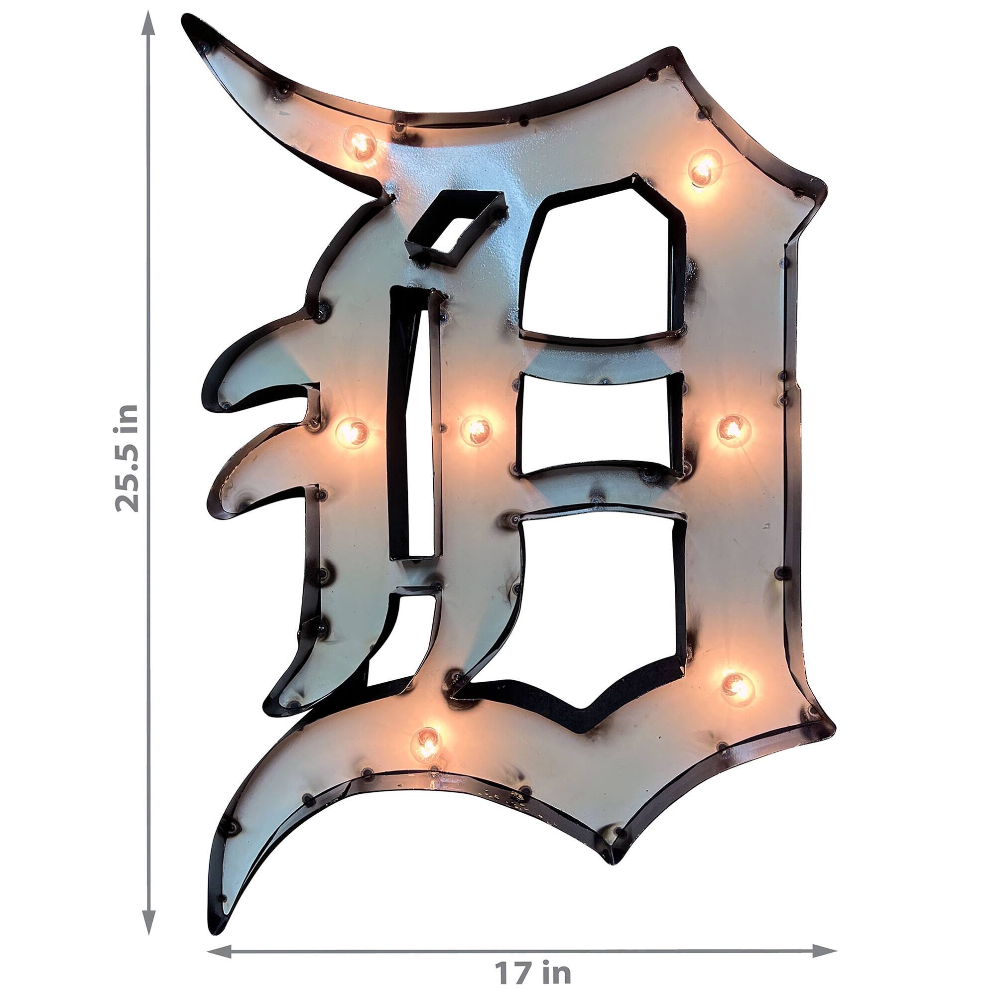 Alt View 1. Imperial - Detroit Tigers 18'' x 25'' Logo Recycled Metal Sign - Multicolor.