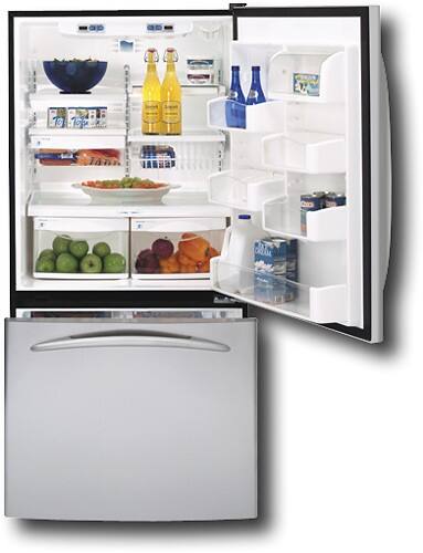 Front Standard. GE - Profile 19.5 Cu. Ft. Bottom-Mount Refrigerator - Stainless-Steel (Special Order).