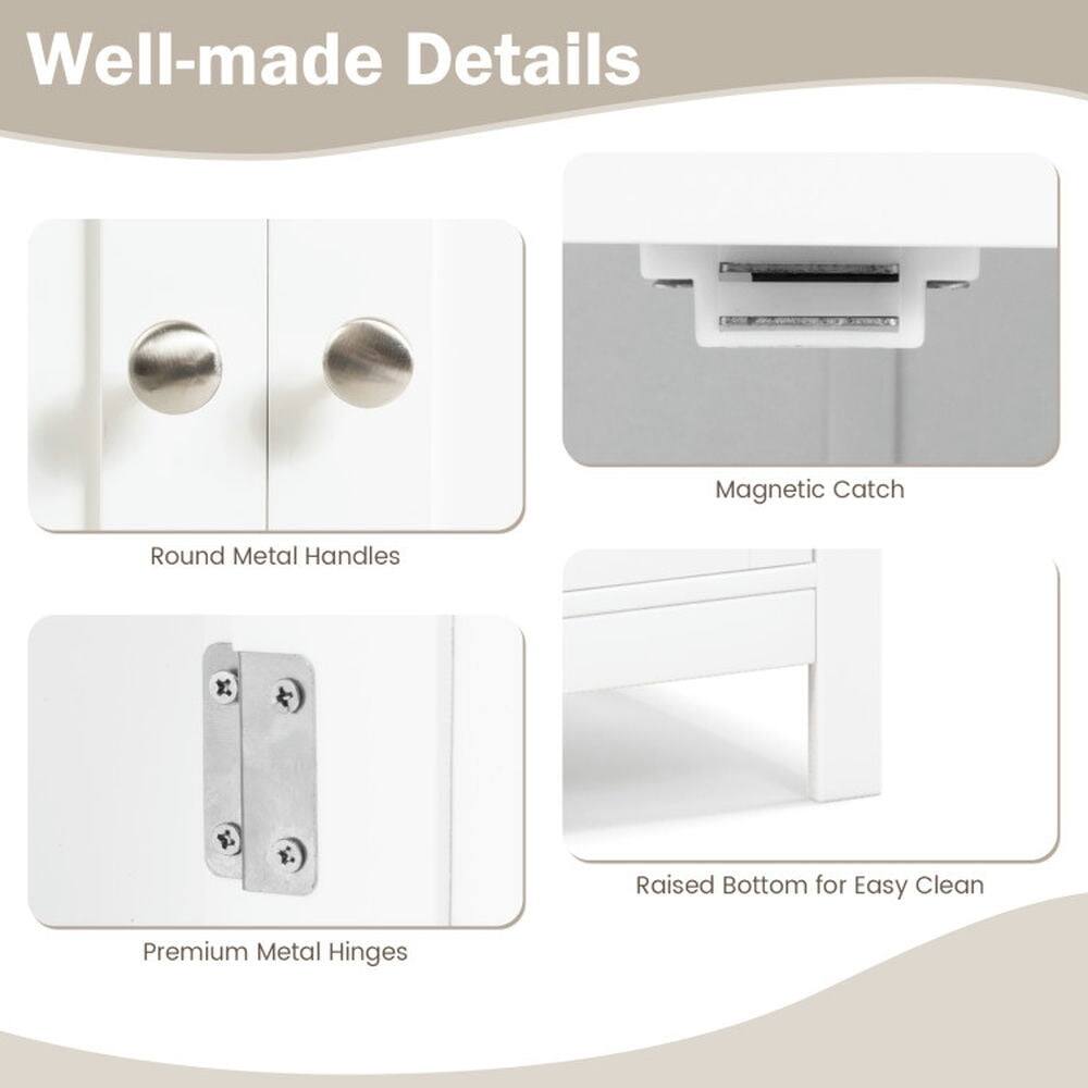 Well-made Details

- Round Metal Handles
- Magnetic Catch
- Premium Metal Hinges
- Raised Bottom for Easy Clean