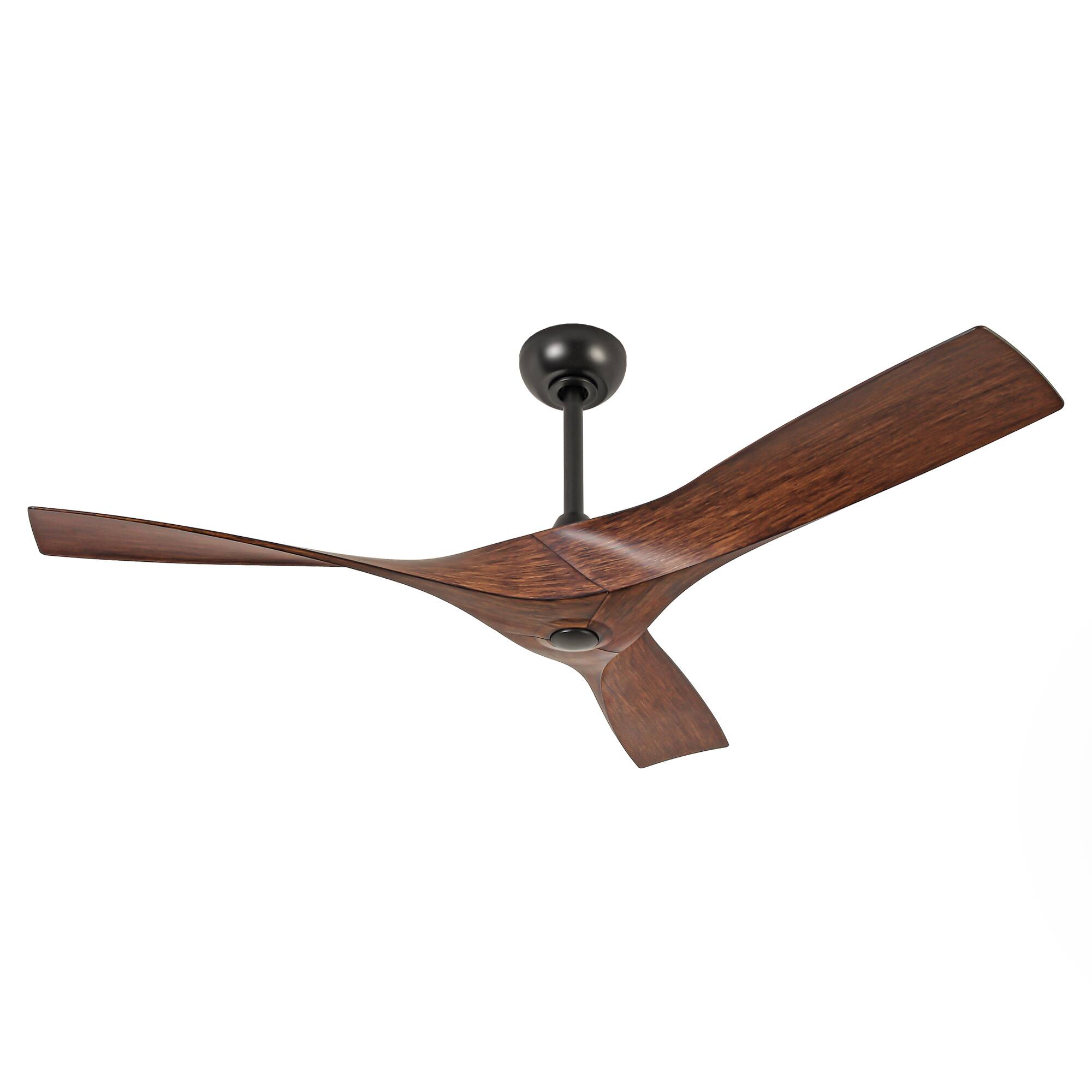 Alt View 8. Parrot Uncle - 52" 3-Blade Propeller Ceiling Fan with DC Motor, Remote Control, 6 Speeds, Timers - Brown.