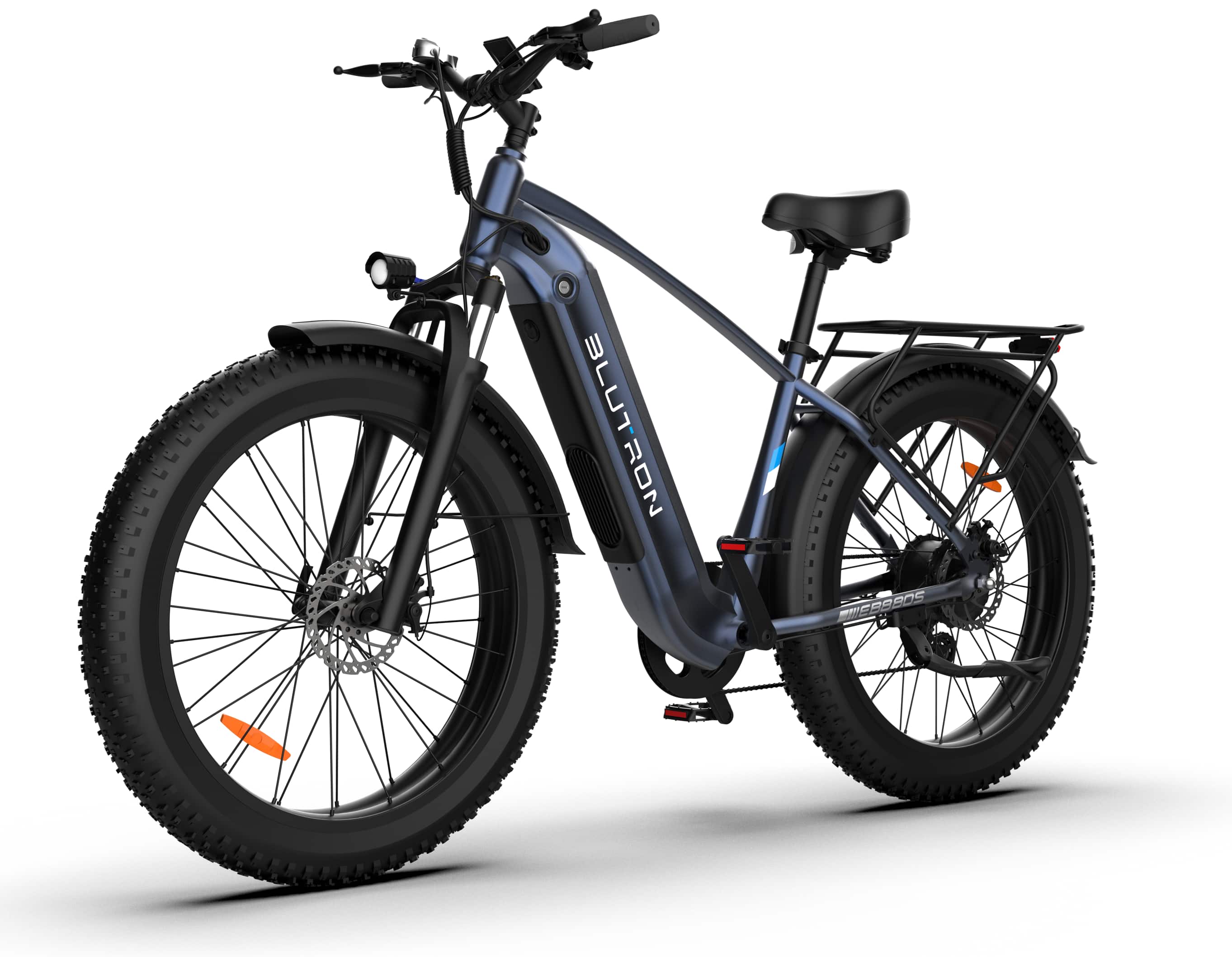 Blutron - EB880 750W Fat Tire Ebike 85 miles Max Range and 28 MPH Max Speed - one size - Blue