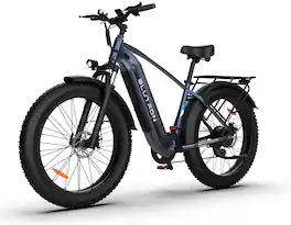 Blutron - EB880 750W Fat Tire Ebike 50 miles Max Range and 28 MPH Max Speed - one size - Blue