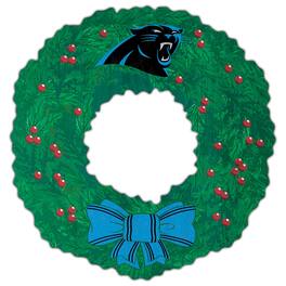 Fan Creations - Carolina Panthers 16'' Team Wreath Sign - Green