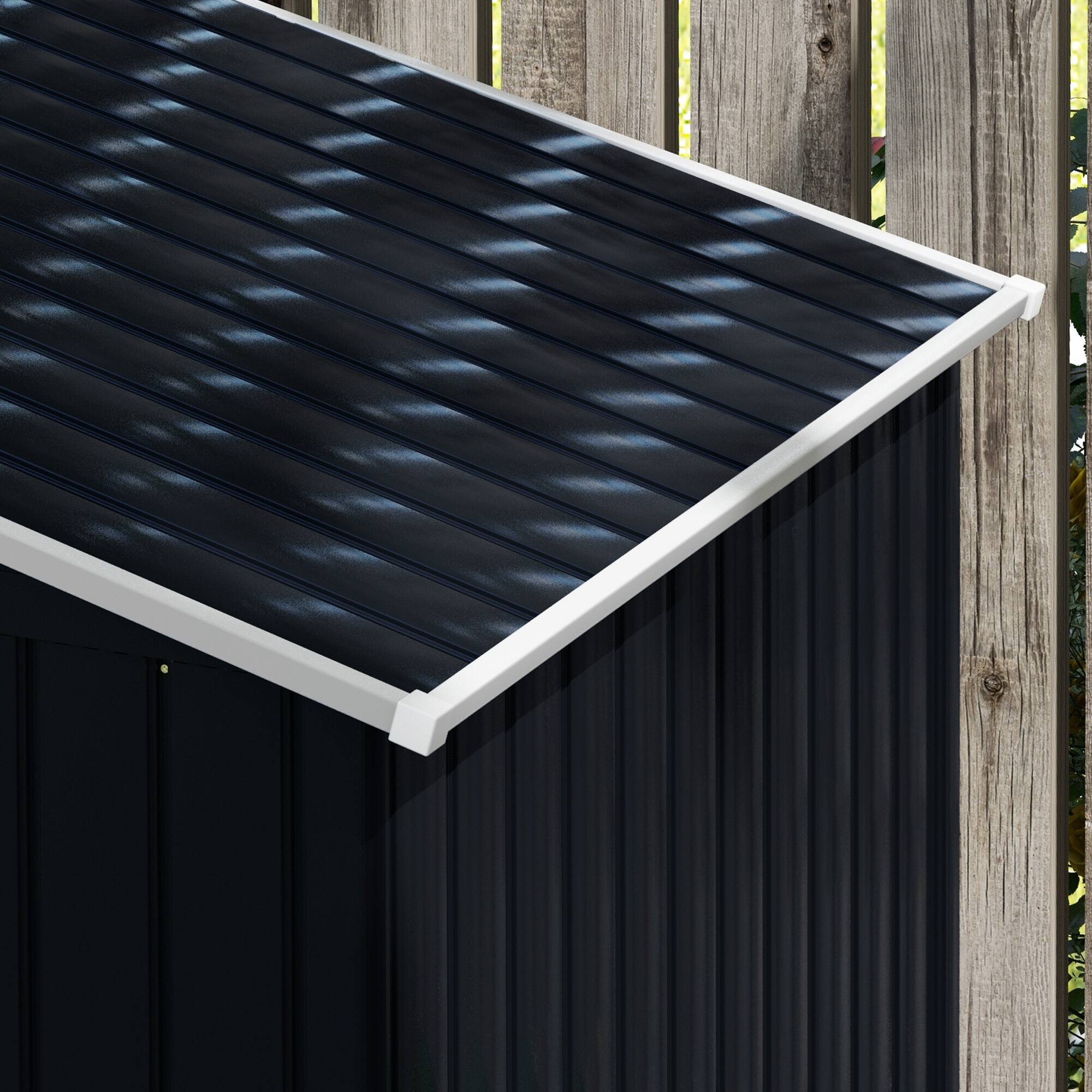 Alt View 8. Outsunny - 7' x 4' Outdoor Storage Shed, Garden Tool Metal Shed with Foundation Kit, Double Lockable Door.