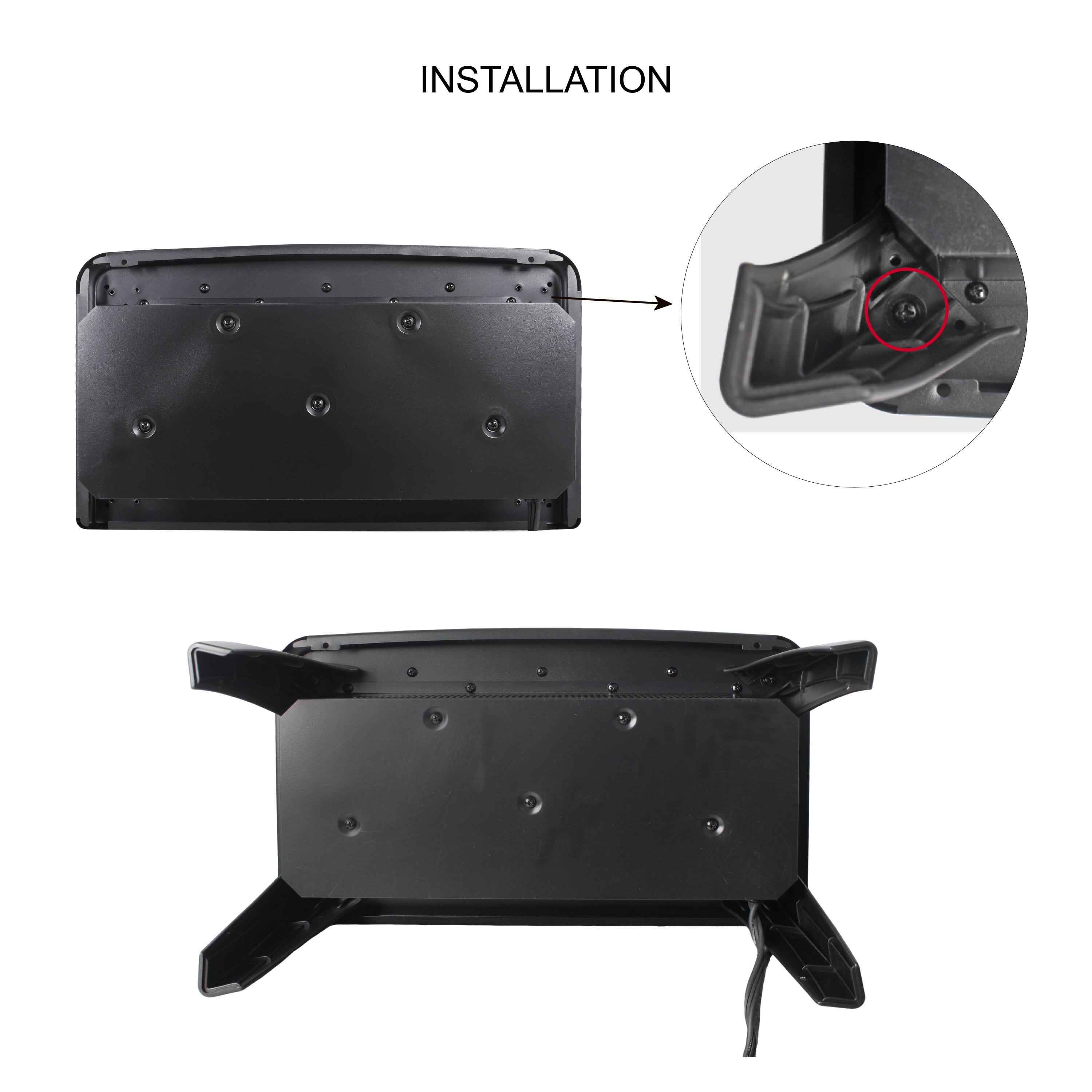 Alt View 2. PexFix - 18" 3D Flame Electric Fireplace Stove, Infrared Quartz Heater, Remote, for Living Room and Bedroom.