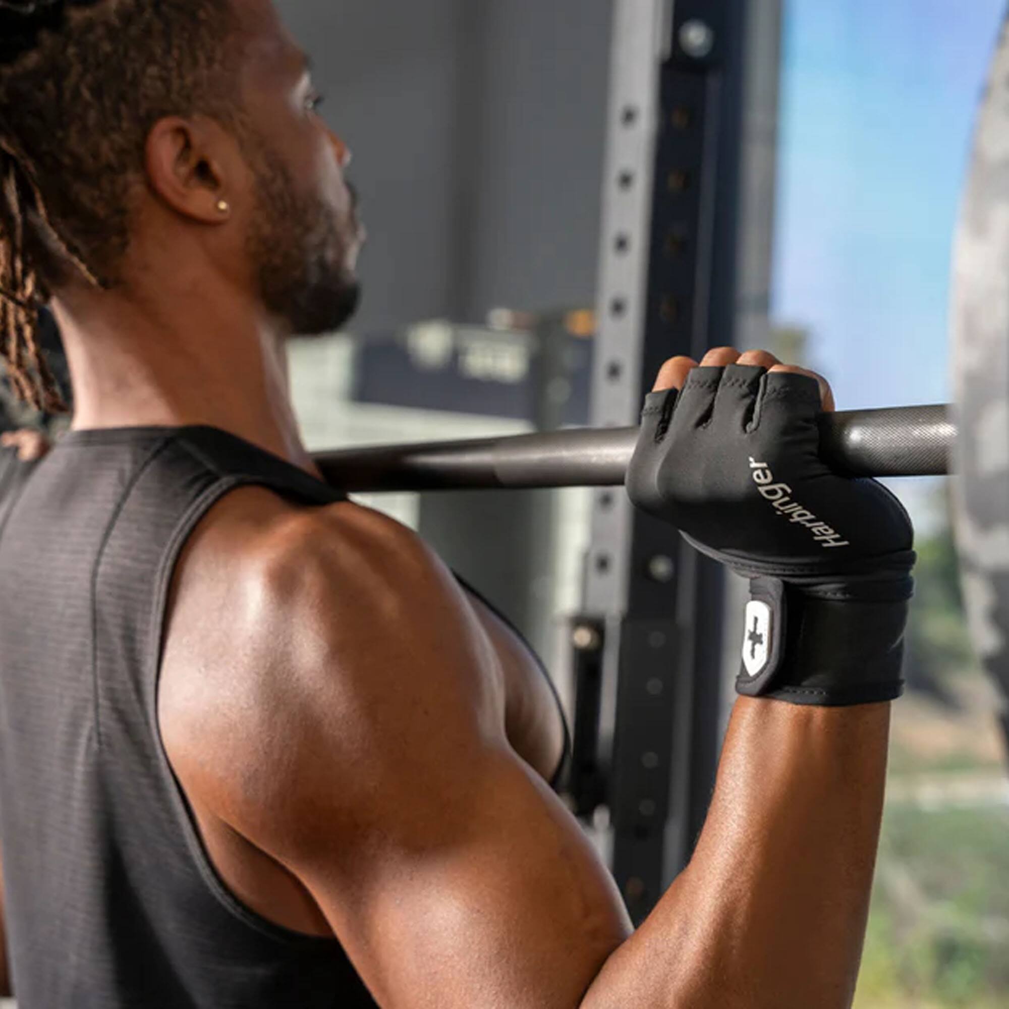 Alt View 1. Harbinger - Harbinger Men's Pro Wrist Wrap Gloves 3.0 - Black - Medium - Black.