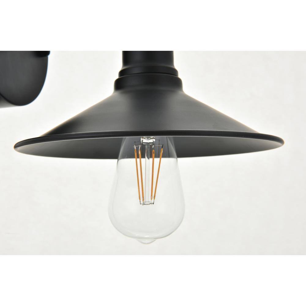 Left. Living District - Etude 2 light black Wall Sconce - Black.