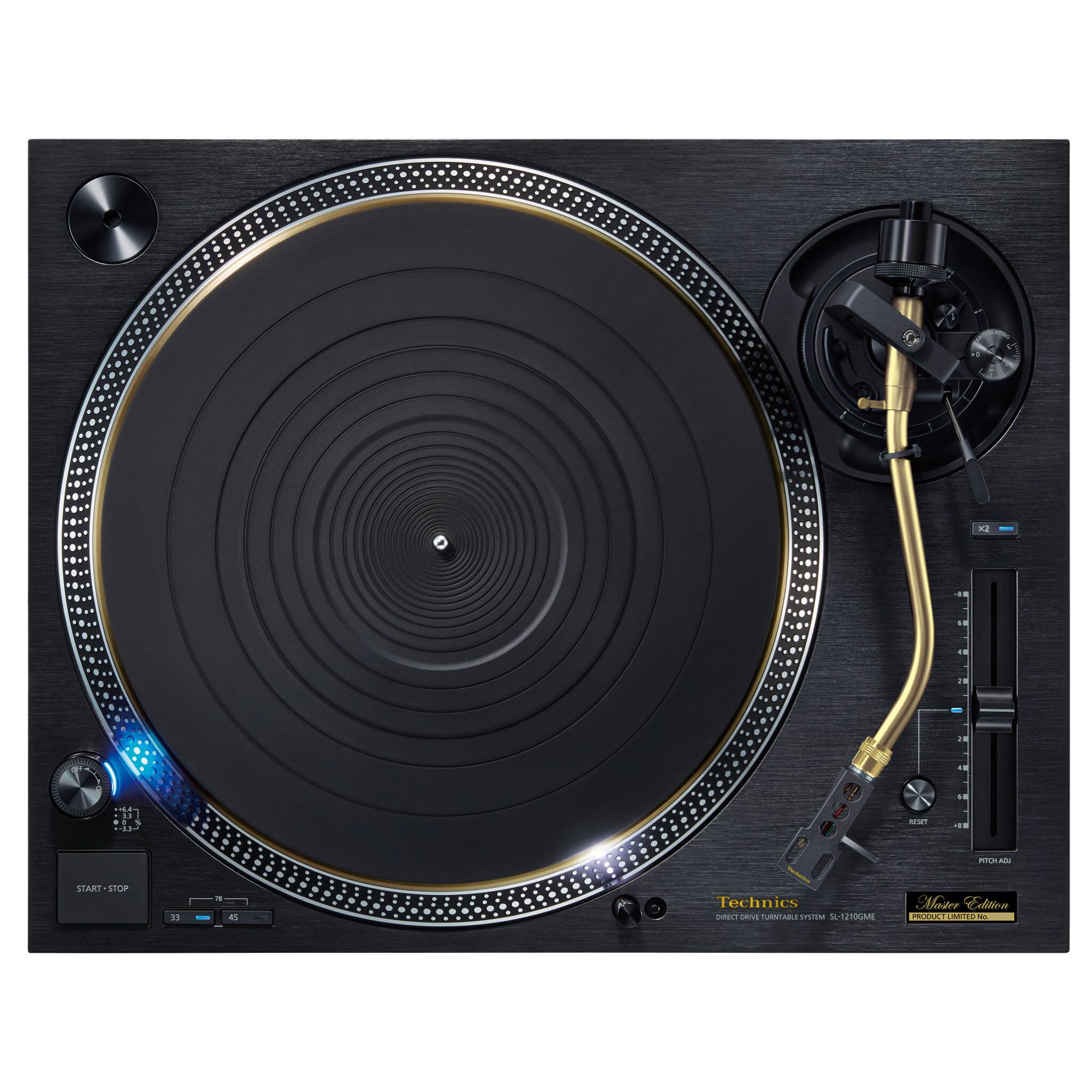m2 -.- +. -- .. - a . +. 6 M - - MIN Ad START-STOP 15 Technics SL-1210LME Aaare Edition PCE ON