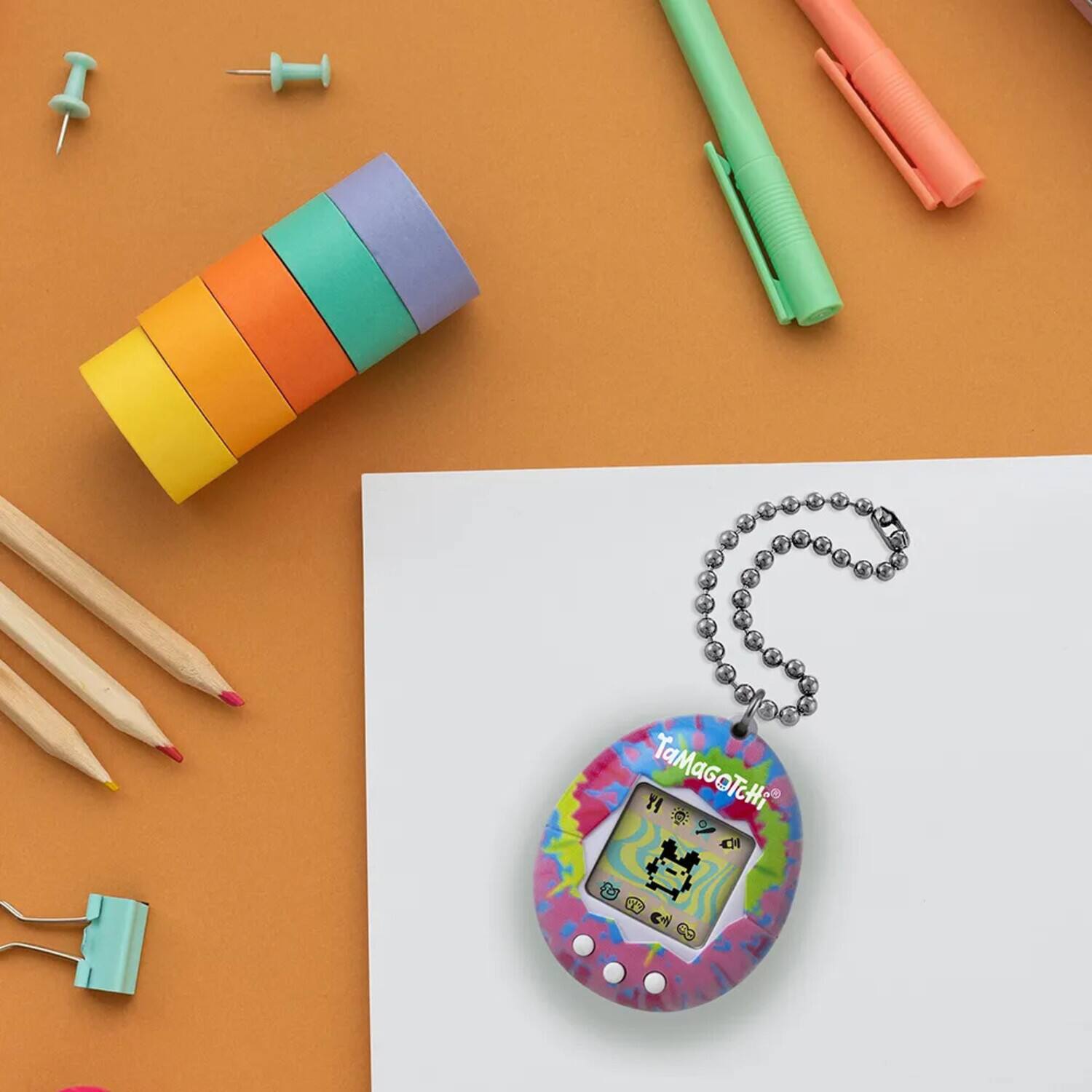 Alt View 3. Bandai - Tamagotchi - Original - Gen2 Tie Dye (Updated Logo)   - Collectibles - Multicolor.