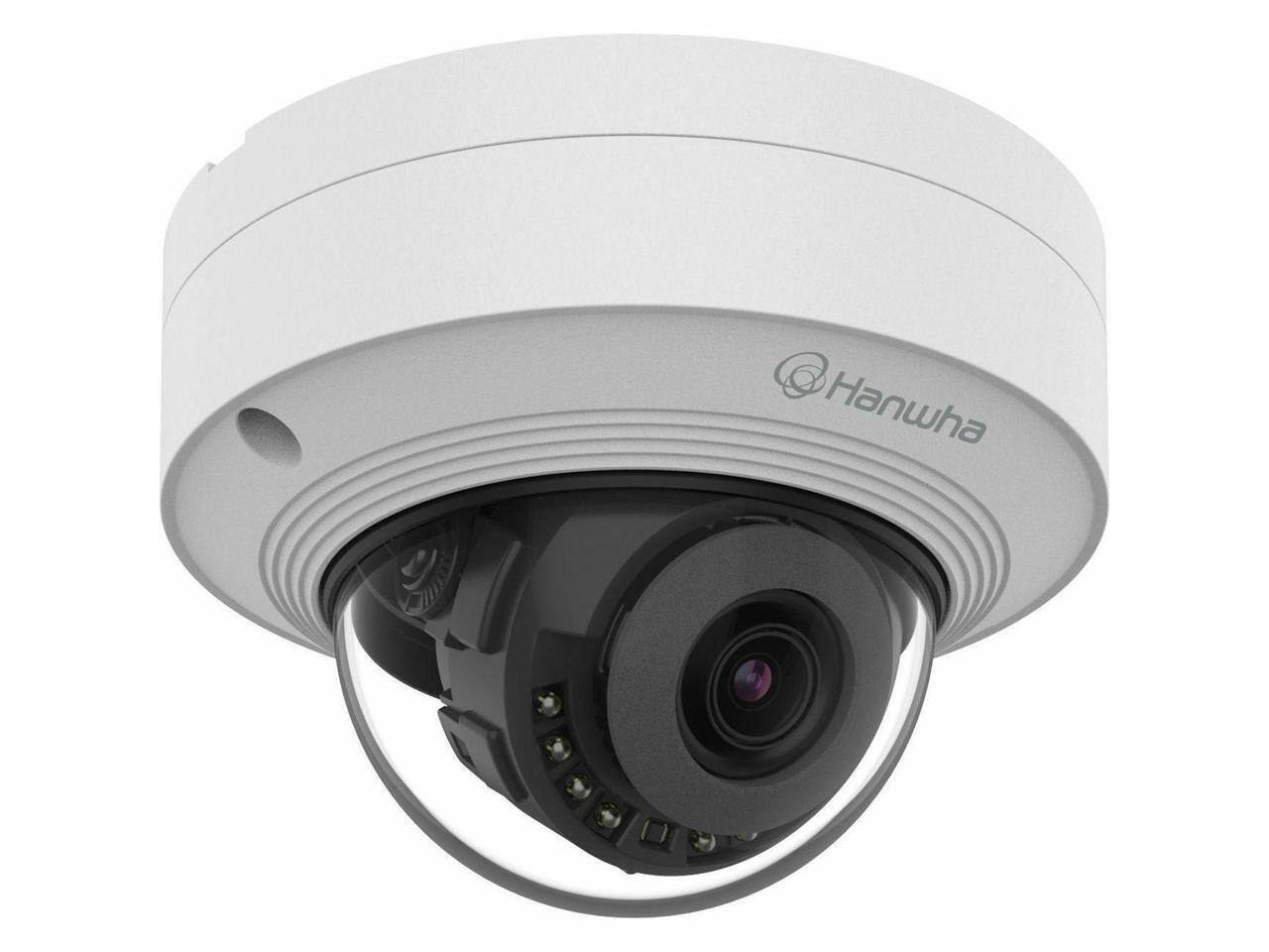 Alt View 1. Samsung - Hanwha QNV-C8011R 5 Megapixel Network Camera - Color - Dome - White - 65.62 ft Infrared Night Vision - H.265, H.265M - White.