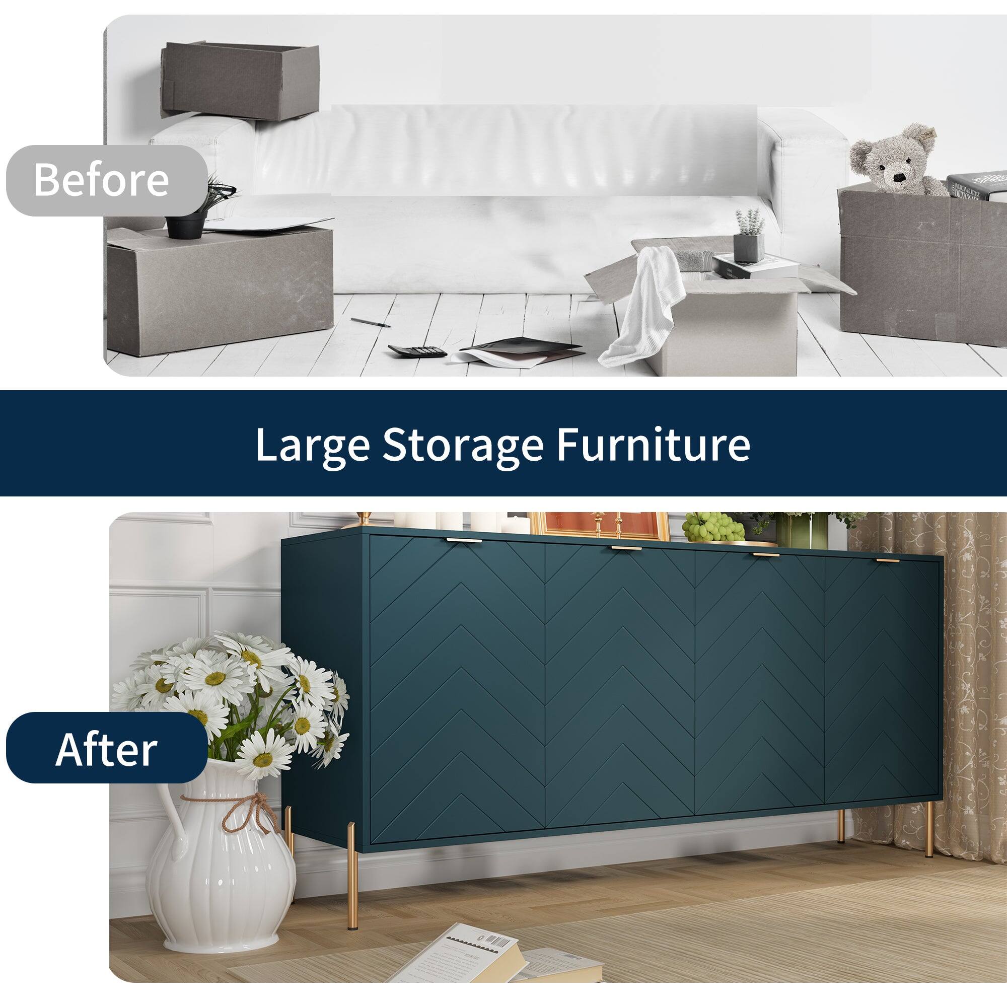 Before  
Large Storage Furniture  
After