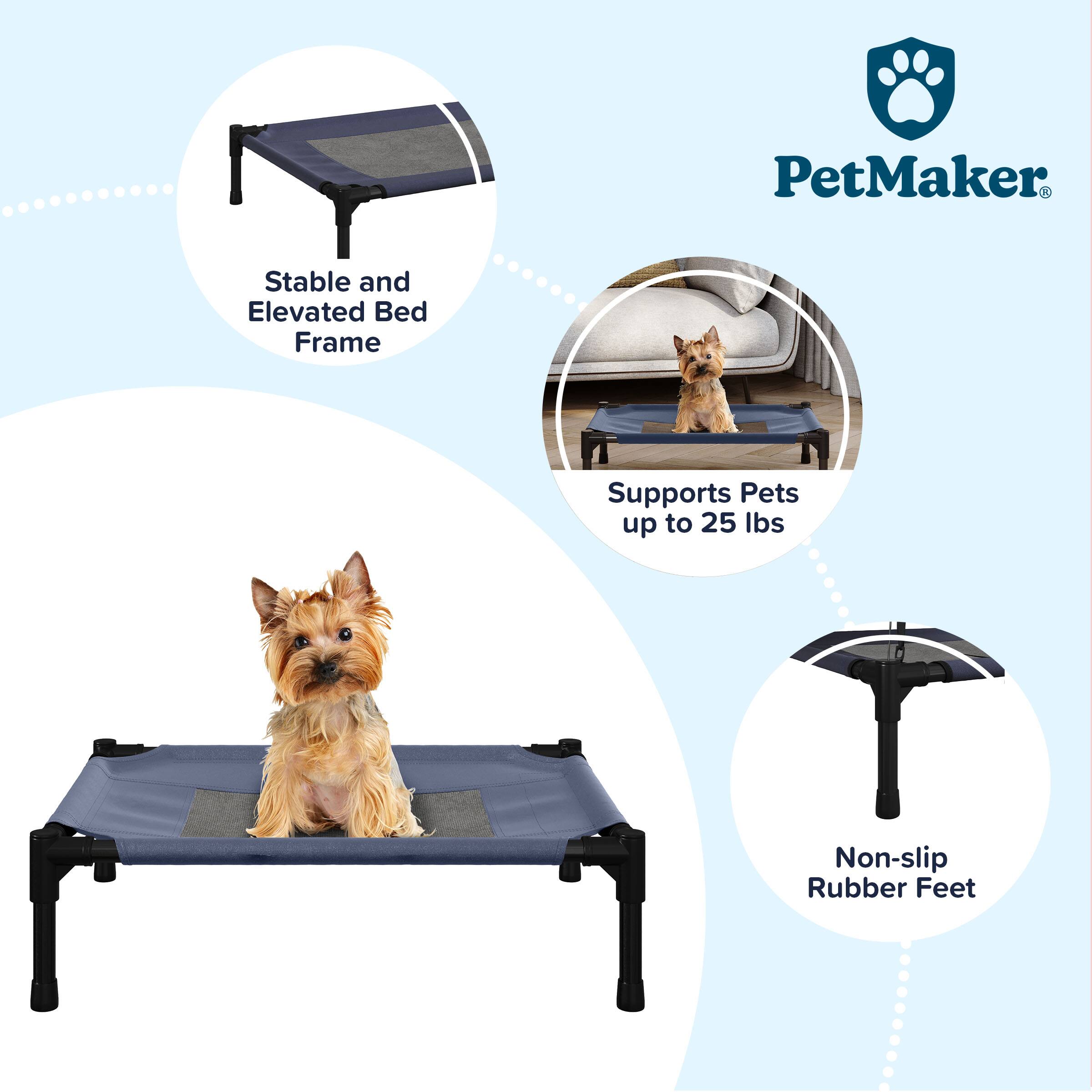 PetMaker Stable and Elevated Bed Frame Supports Pets up to 25 lbs Non-slip Rubber Feet