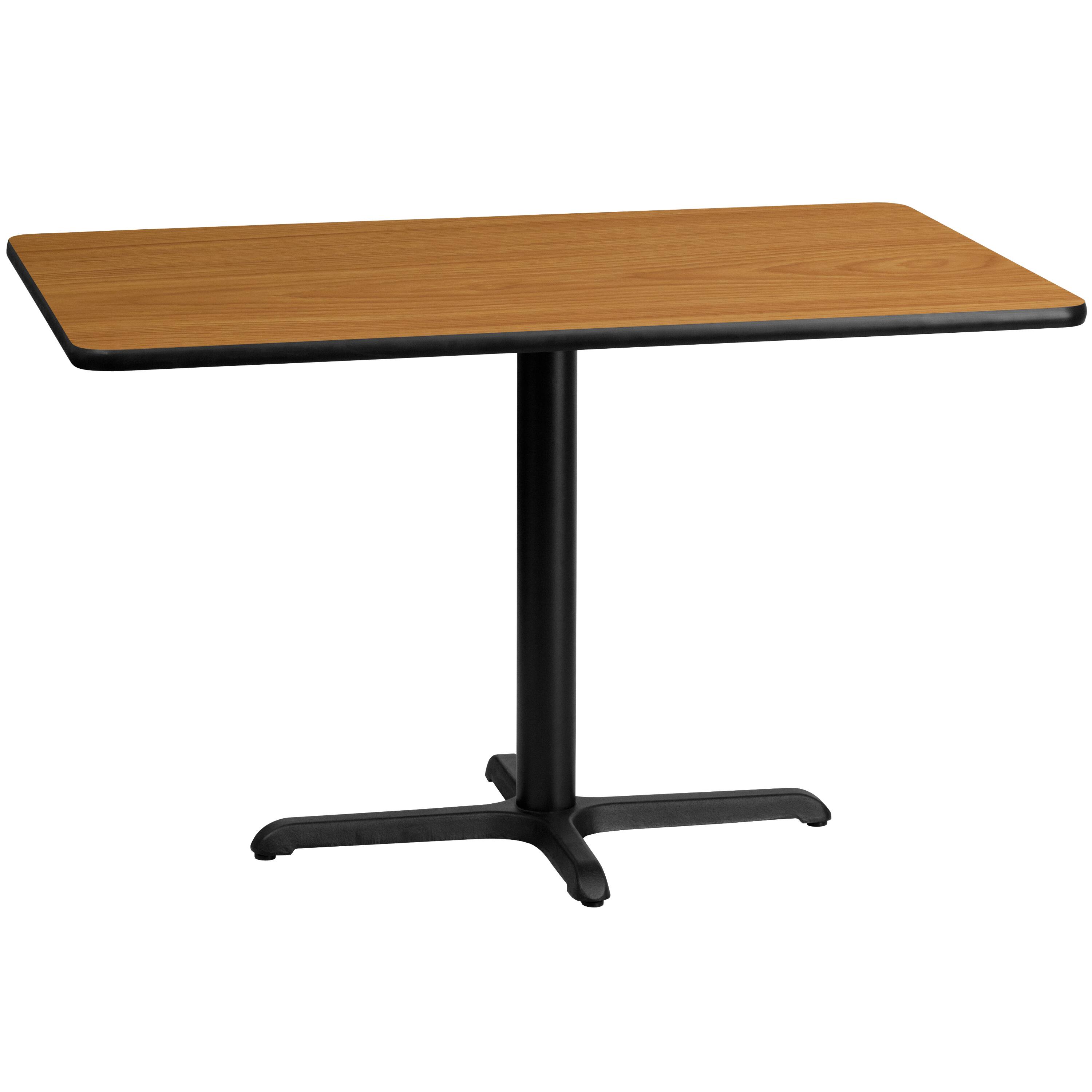 Emma + Oliver - 30"x48" Rectangular Laminate Table with 23.5"x29.5" Table Height Base - Natural