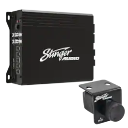 Stinger - 700W Class D Monoblock Car Amplifier with Bass Boost, Subsonic Filter and Remote Control - Black