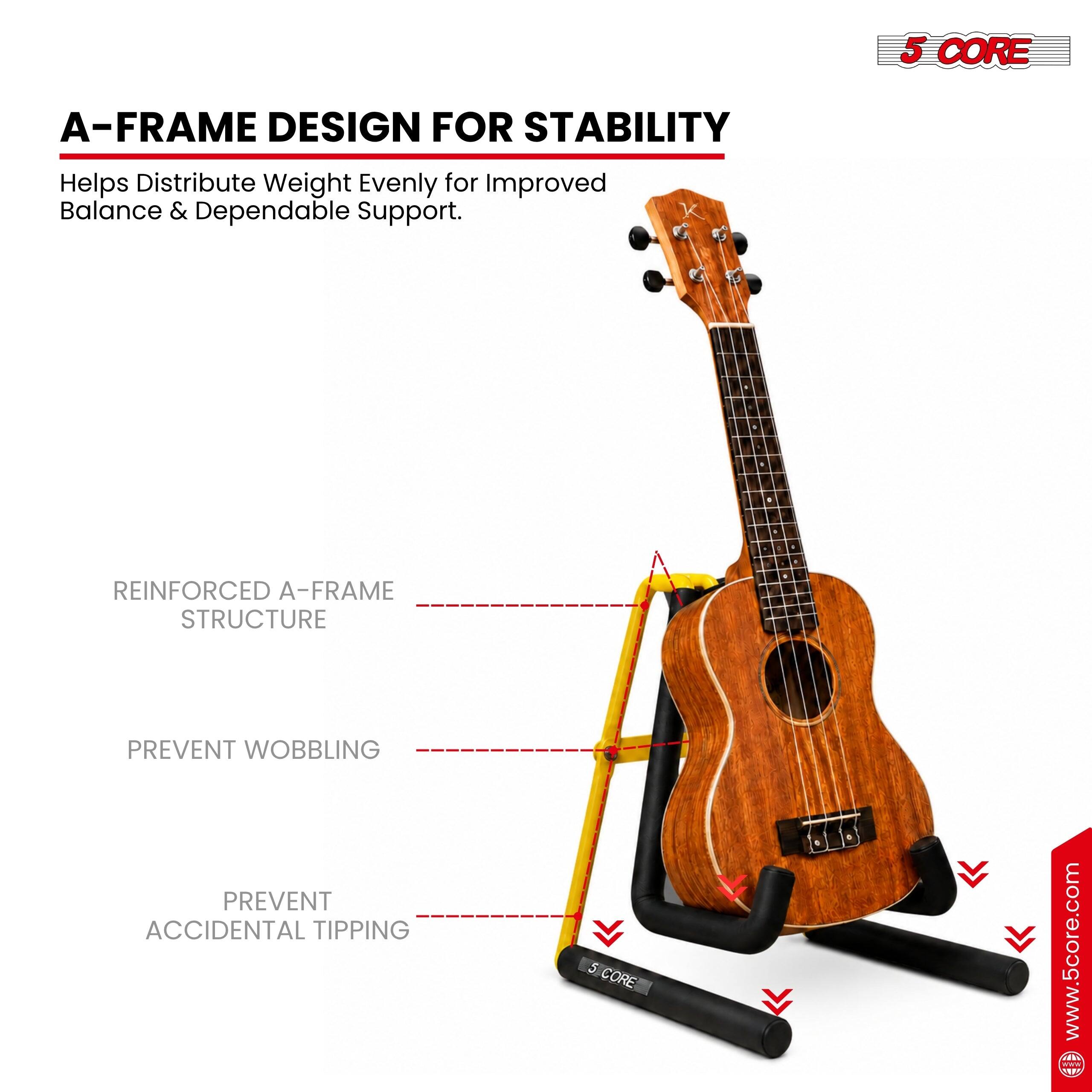 5 CORE A-FRAME DESIGN FOR STABILITY Helps Distribute Weight Evenly for Improved Balance & Dependable Support. REINFORCED A-FRAME STRUCTURE PREVENT WOBBLING PREVENT ACCIDENTAL TIPPING 3 CORE www.5core.com