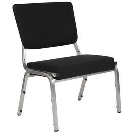 Emma + Oliver - 1000 lb. Antimicrobial Bariatric Open Back medical Guest Arm Chair - Black Fabric