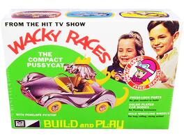 MPC - Skill 2 Snap Model Kit The Compact Pussycat with Penelope Pitstop Figurine Wacky Races (1968) TV Series 1/25 Scale Model - Multicolor